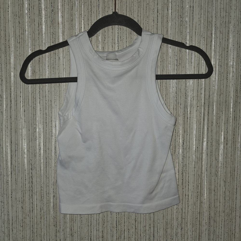 Classic White Ribbed Tank Top - Women